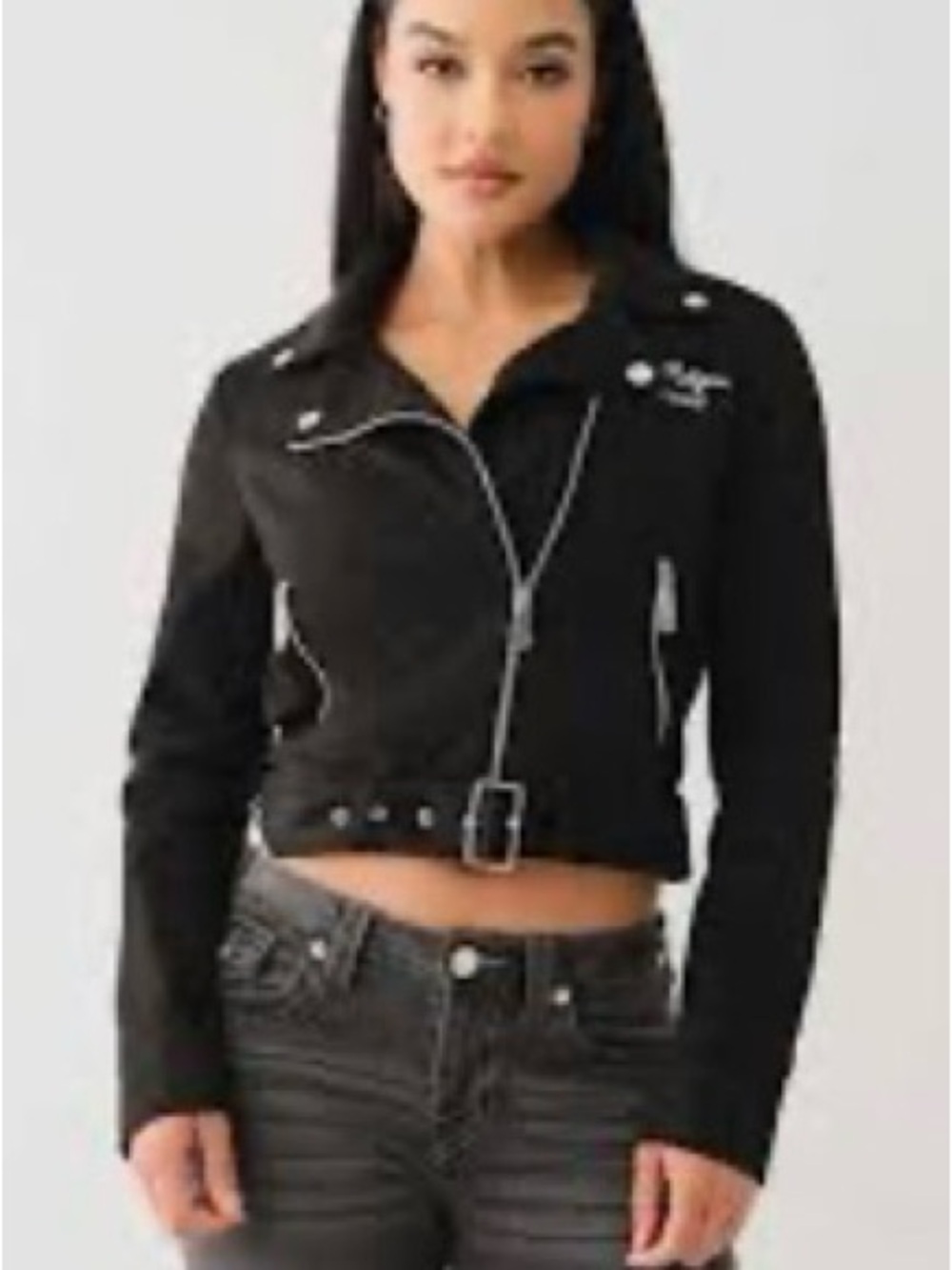 NWOT Faux Suede Moto Jacket by True Religion